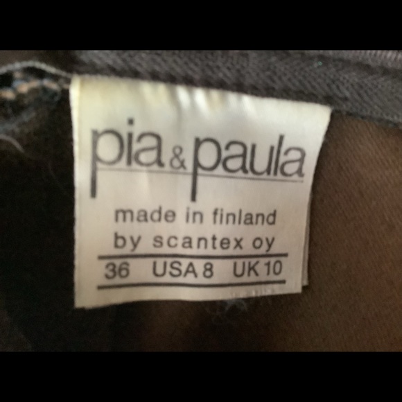 Memorable Brown Velvet Dress, Floral Accent Cotton, Empire Waist (maternity ok) - Picture 3 of 4